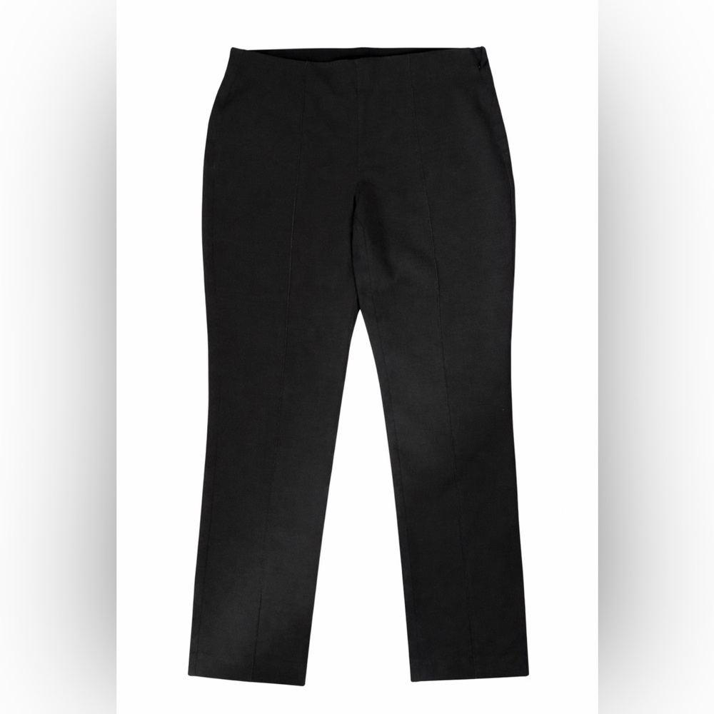 Chico’s Size 2 Black Pull-On Ankle Pants Slim Stretch Career Trousers